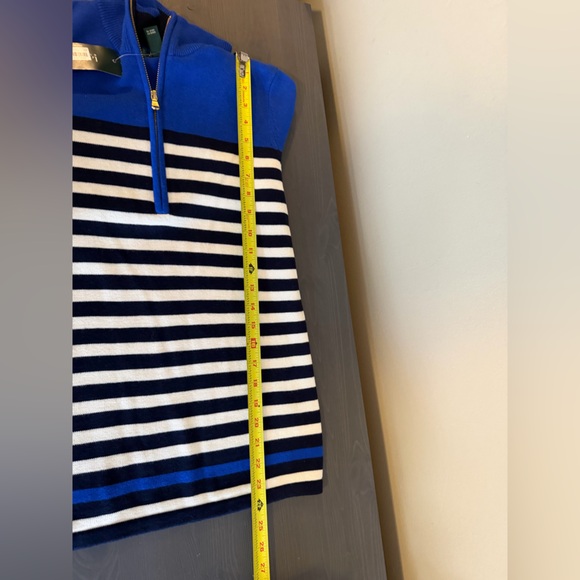 Lauren Ralph Lauren Navy and Cream Striped Sweater NEW - Picture 8 of 8